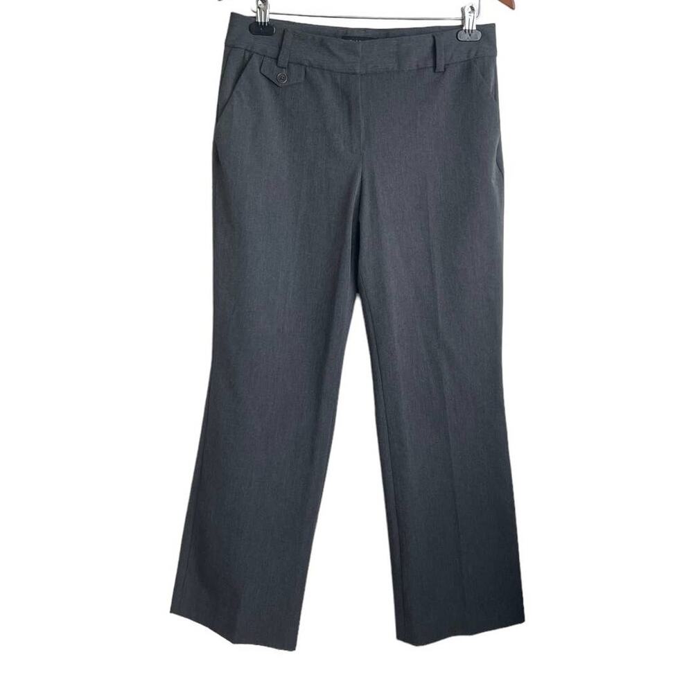 Talbots Pants Women 8 Smokey Gray Straight Leg Pockets Comfort Career Office